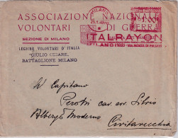 1940Busta Con Affrancatura Meccanica Rossa EMA  ITALRAYON - Storia Postale