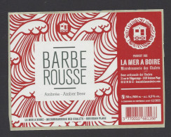 Etiquette De Bière Rousse   -  Barbe Rousse  -  Brasserie La Mer à Boire à Gruissan Plage   (11) - Cerveza