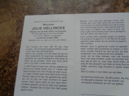 Doodsprentje/Bidprentje  JULIE HELLINCKX   St Kruis Winkel 1898-1990 Gent  (Wwe Alfons De Bruycker) - Religione & Esoterismo