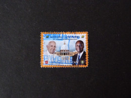 COTE IVOIRE YT 1389 OBLITERE - RELATIONS DIPLOMATIQUES AVEC VATICAN / PAPE FRANCOIS ALASSANE OUATTARA - Costa De Marfil (1960-...)