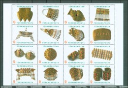 TURKMENISTAN 2L P 2014 Sheetlet Jewelry MNH Art - Turkmenistan