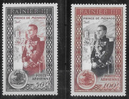 MONACO - AVENEMENT DU PRINCE RAINIER III - PA 49 ET 50 - NEUF** MNH - Aéreo