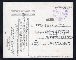 GB 1947 German POW Camp No115 Postcard To Coppenbrügge Kreis Hammeln (p3626) - Brieven En Documenten