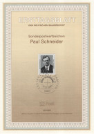 Germany Deutschland 1989-25 Paul Schneider, Religion, Evangelical Pastor, Priest, Canceled In Bonn - 1981-1990