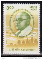 India MNH 1999, Shroff, Economist And Development, Economy, - Nuevos