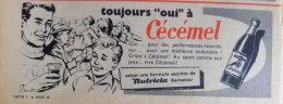 Publicité De Presse ; Boisson Cécémel Nutricia - Werbung