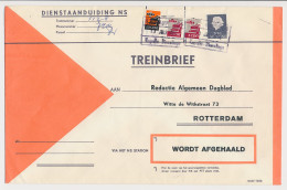 Treinbrief Kapelle Biezelinge - Rotterdam 1966 - Unclassified