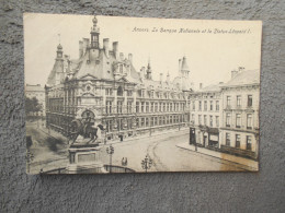 Cpa Anvers Antwerpen La Banque Nationale Et La Statue Leopold I - Antwerpen