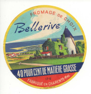 Etiquette De Fromage BELLERIVE - Kaas