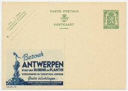 Publibel - Postal Stationery Belgium 1935 Visit Antwerpen - Rubens - Plantin - World Port - Sonstige & Ohne Zuordnung