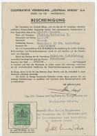  Gem. Leges Amsterdam 1945 - BESCHEINIGUNG - Fiscale Zegels