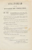 Staatsblad 1877 - Betreffende Postkantoor Klundert - Lettres & Documents
