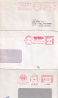 1980 - 81 N. 3 Affrancature Meccaniche Rosse EMA  FERODO WEBER ALFA ROMEO - 1961-70: Poststempel