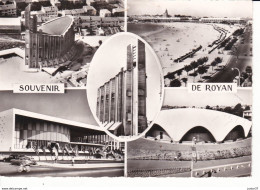 2 Cartes Royan, Multi Vues & Eglise Notre Dame, Voitures, Panhard Dyna Z, Peugeot 203 & 404 - Royan