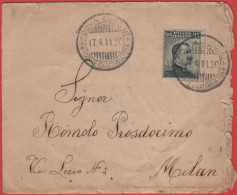 ITALIA - Storia Postale Regno - 1911 - 15c Michetti - Viaggiata Da Padova Per Milano - Marcofilía