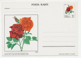 Postal Stationery Turkey 1983 Flower - Rose - Other & Unclassified