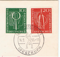 Allemagne /  1955 / FDC, Exposition Philatélique De Düsseldorf " Westropa "  / YT N° 93 & 94 - Cartas & Documentos