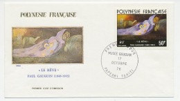 Cover / Postmark French Polynesia 1976 Paul Gauguin - Painter - Autres & Non Classés