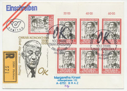 Registered Cover / Postmark Austria 1986 Oskar KoKokoschka - Painter - Writer - Autres & Non Classés