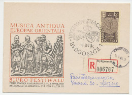 Registered Cover / Postmark Poland 1966 Music Festival - Música