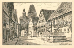 73550741 Rothenburg Tauber Roedergasse Mit Markusturm Und Brunnen Rothenburg Tau - Rothenburg O. D. Tauber