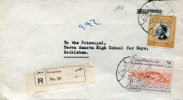 X0373 Palestine/Jordan,cover Circuled Registered 1967 From Jerusalem To Bethlehem,United Nations - Palestine