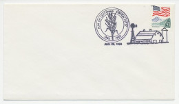 Cover / Postmark USA 1990 Windmill - Moulins