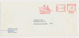 Meter Cover Netherlands 1969 Shipbrokers Amons And Co - Zaandam - Barche
