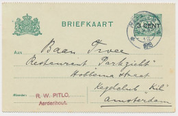 Briefkaart G. 96 B II Haarlem - Amsterdam 1918 - Interi Postali