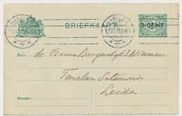 Briefkaart G. 96 B II Haarlem - Leiden 1917 - Entiers Postaux