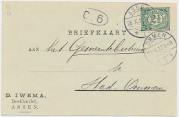 Firma Briefkaart Assen 1912 - Boekhandel - Unclassified