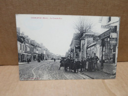 CHARLEVAL (27) La Grande Rue Commerce Journaux Cartes Postales Animation - Other & Unclassified