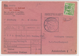 Spoorwegbriefkaart N.S. Amsterdam Doklaan 1931 - Sin Clasificación