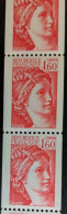 78** Sabine 1.60F N°2158 Roulette De 11 Timbres Avec 2 N° Rouge - Rollen