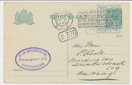 Briefkaart G. 130 A I Z-1 Amsterdam - S Gravenhage 1923 - Material Postal
