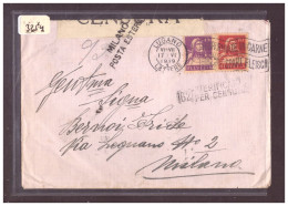 LETTRE CENSUREE POUR L'ITALIE - Storia Postale