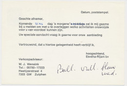 Briefkaart G. 358 A Particulier Bedrukt Zutphen 1981 - Material Postal
