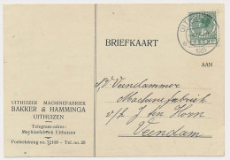 Firma Briefkaart Uithuizen 1907 - Machinefabriek - Zonder Classificatie