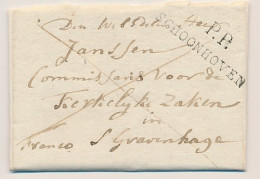 P.P. SCHOONHOVEN - S Gravenhage 1814 - ...-1852 Prephilately