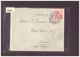 CACHET LINEAIRE " YVONAND " ET CACHAT AMBULANT " YVERDON-FRIBOURG " - Marcophilie