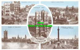 R608602 London. Houses Of Parliament. Westminster Abbey. Piccadilly Circus. Char - Other & Unclassified