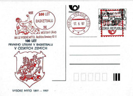 REP. CECA - 1997 VYSOKE MYTO Centenario BASKET Pallacanestro Su Cartolina Postale - Ema Affranc.rossa Red Meter - 4477 - Pallacanestro