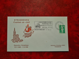 ENVELOPPE  STRASBOURG FLAMME CHRISTKINDELSMARIK MARCHE DE NOEL 1996 - Altri & Non Classificati