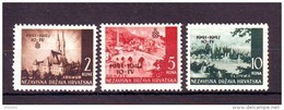 Croatia NDH 1942 Y Independence Anniversary Mi No 78-80 MNH - Kroatien