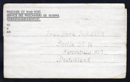 GB 1947 German POW Camp Comrie [No21] Postcard To Berlin (p2990) - Covers & Documents