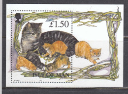 Isle Of Man 1996 - Cats, Mi-Nr. Bl. 25, MNH** - Man (Eiland)