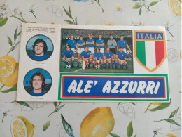 FOGLIO ADESIVI NUOVO CALCIATORI  AZZURRI DEI  MONDIALI MONACO 74 - Ohne Zuordnung