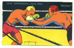 CPA Illustrateur Roowy  - BOXE  Jeux Olympiques Paris 1924 - Illustration Boxeurs - Boxing