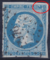 N°14B Variété Suarnet 13a Très Gros Point Après C Et Point Dans Le Fleuron NE, TTB Et RR - 1853-1860 Napoléon III.