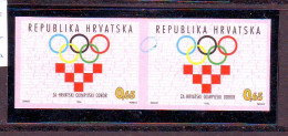 Croatia 1996 Charity Stamp Mi.No.78 SPORT Imperforated Pair Olympic Committee MNH - Croatia